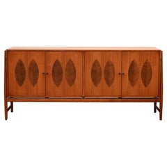 Rosewood and Walnut Credenza designed by Kipp Stewart for Calvin, 1960s