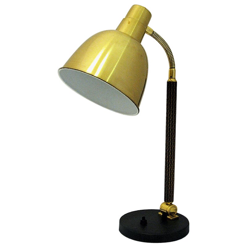Brass Table and Desk Lamp by Selecto AS, Norway, 1950s