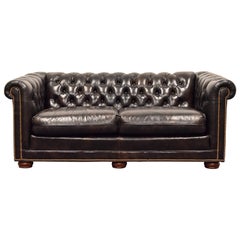 Retro Chesterfield Leather Sofa by Leathercraft, 1970s