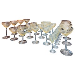 Set of Fostoria Crystal June Topaz Stemware