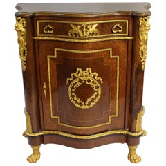 Figured Walnut & Kingwood Serpentine Side Cabinet with Ormolu Mounts