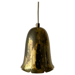 Exceptional Full Brass Pendant Lamp by Boréns Borås, 1950s, Sweden