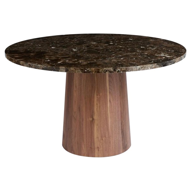 Modern Round Marble Dining Table, Note Table from Edward Collinson For Sale