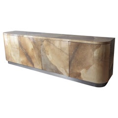 Karl Springer Lacquered Goatskin Credenza