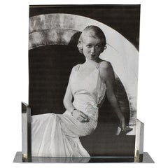 Vintage Art Deco Chrome Picture Frame, France, c1930's