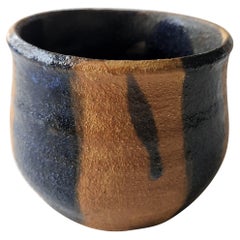 Blaue Vase aus California Art Pottery, Studio Stoneware, 1982