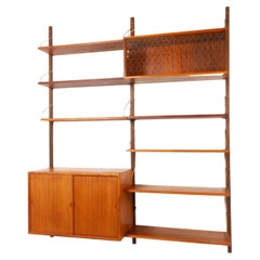 Vintage Danish Teak Wall Unit by Poul Cadovius for Cado, 1950s