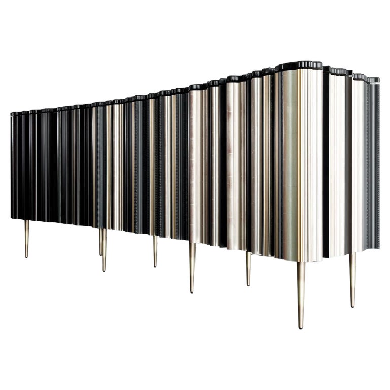 Frame Curved Sideboard by Luis Pons For Sale