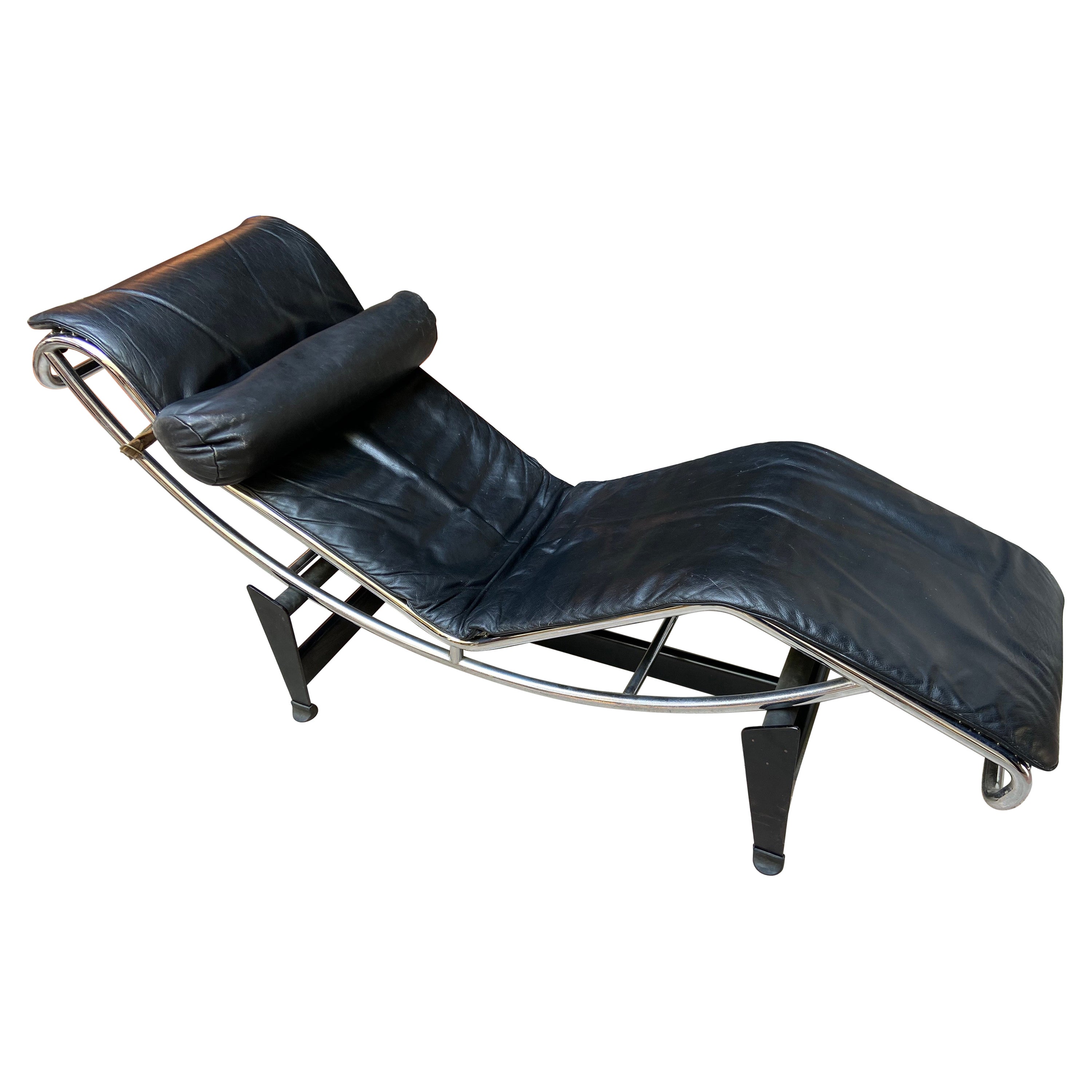 Le Corbusier, LC4 Lounge Chair in Pony and in Black Leather, 1966