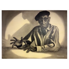Vintage Igor Stravinsky Oil Painting by Peter Long