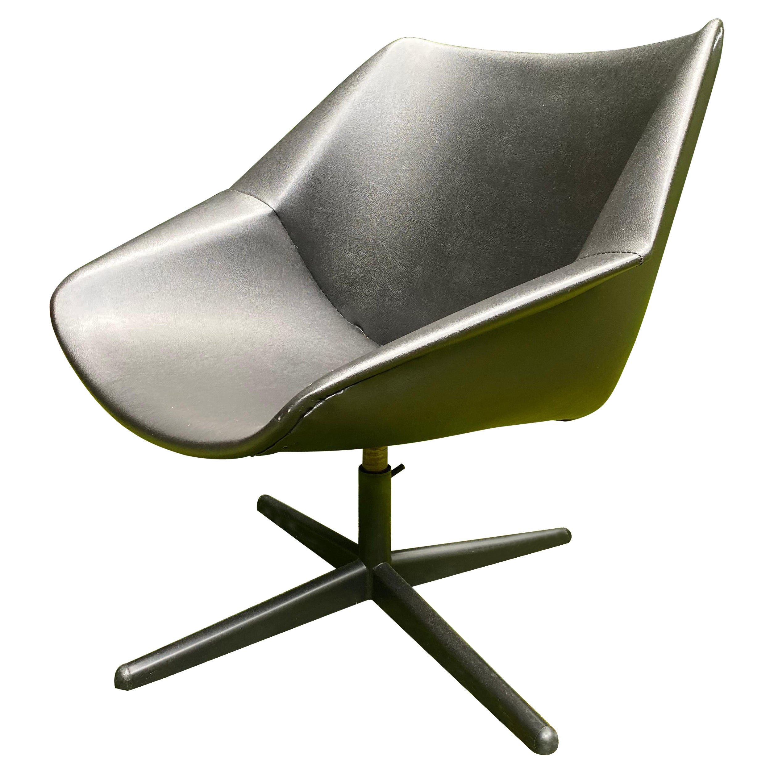 Black Mid-Century Modern Pastoe Swivel Chair by Cees Braakman, Model FM08