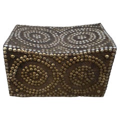 Antique Andrianna Shamaris African Royalty Studded Stool