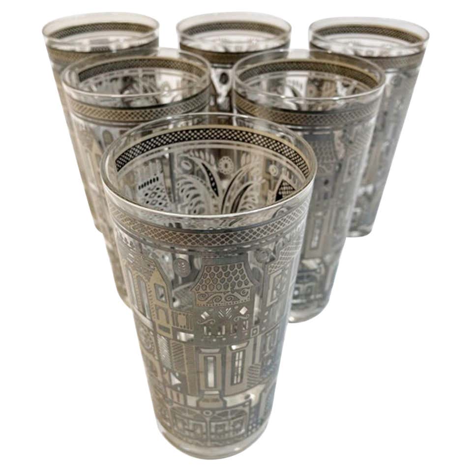 Set of 8 MidCentury Modern Regalia Highball Glasses Designed by