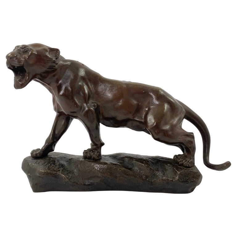 Thomas Francois Cartier, Bronze Panther, c. 1910 at 1stDibs | t cartier bronze  panther, thomas cartier bronze, bronze cartier