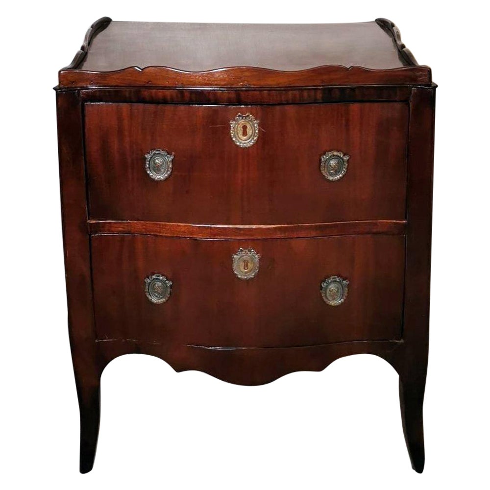 Commode in Original Neoclassical Style with Bronze Decorations