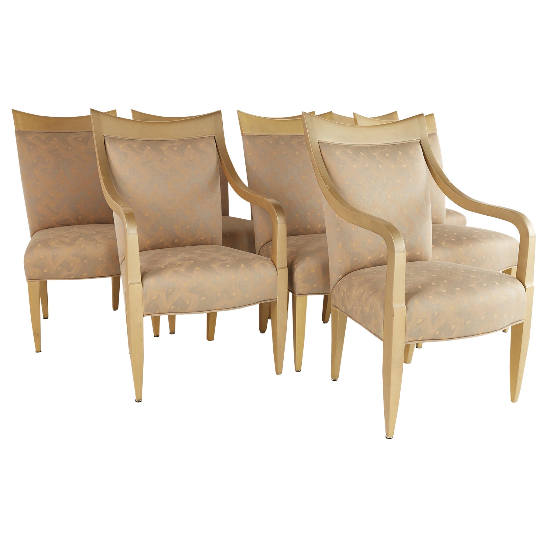 Donghia Contemporary Lacquered Dining Chairs, Set of 8 For Sale