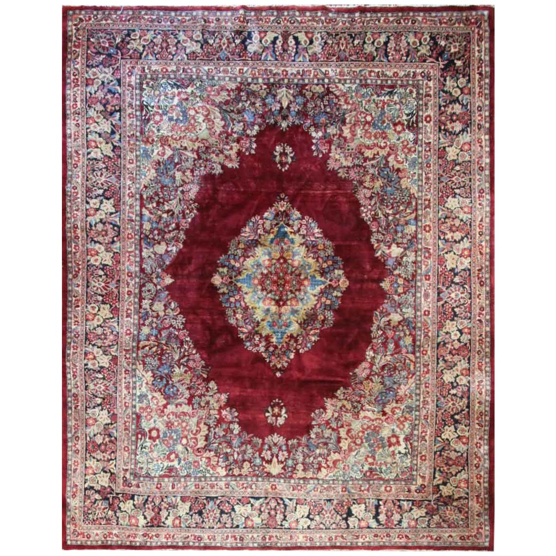 Antique Persian Sarouk Carpet, Classic Design 10'4" x 13'3"