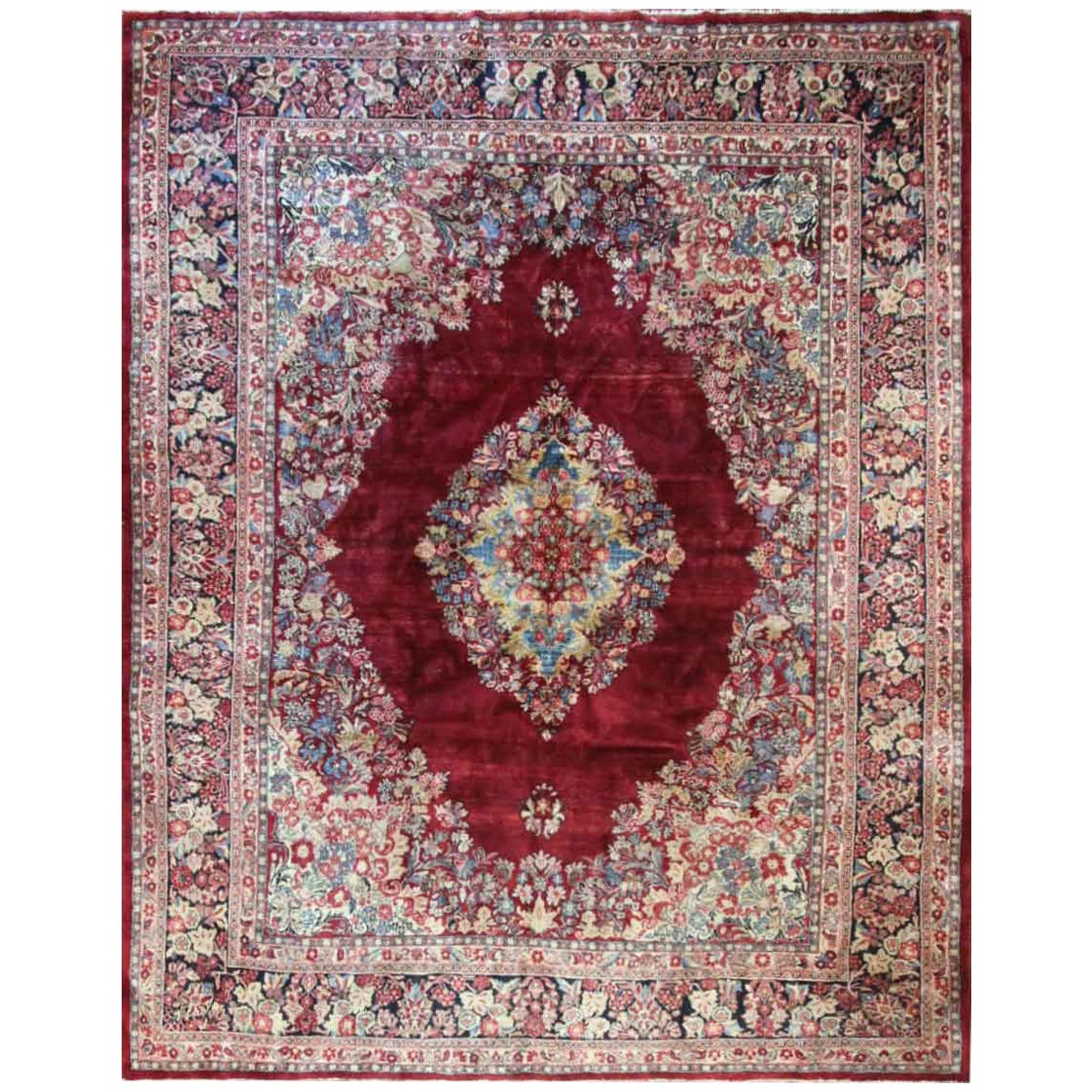 Antique Persian Sarouk Carpet, Classic Design 10'4" x 13'3"