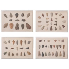American Indian Framed Arrowhead Collection, Set of Four