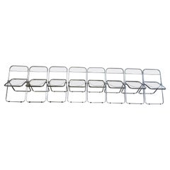 Mid-Century Modern Lucite Plia Folding Chairs by Giancarlo Piretti for Castelli