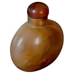 Antique Chinese Carved Agate Snuff Bottle, 19th Century