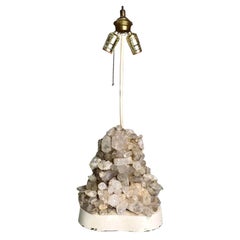 Vintage Regency Carole Stupell Rock Crystal Table Lamp