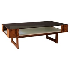 Space Age Bruksbo Rosewood and Glass Coffee Table by Torbjorn Afdal