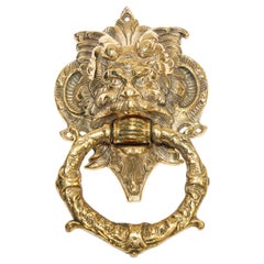 Retro Solid Brass Italian Gothic Devil Door Knocker