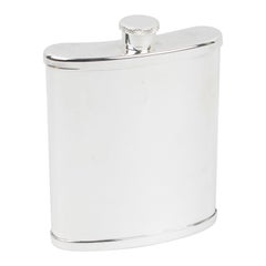 Vintage Silver Plate Flask by St James Brazil for D.B. Howes & Son