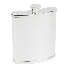 Flask en métal argenté de St James Brazil pour D.B. Howes & Son