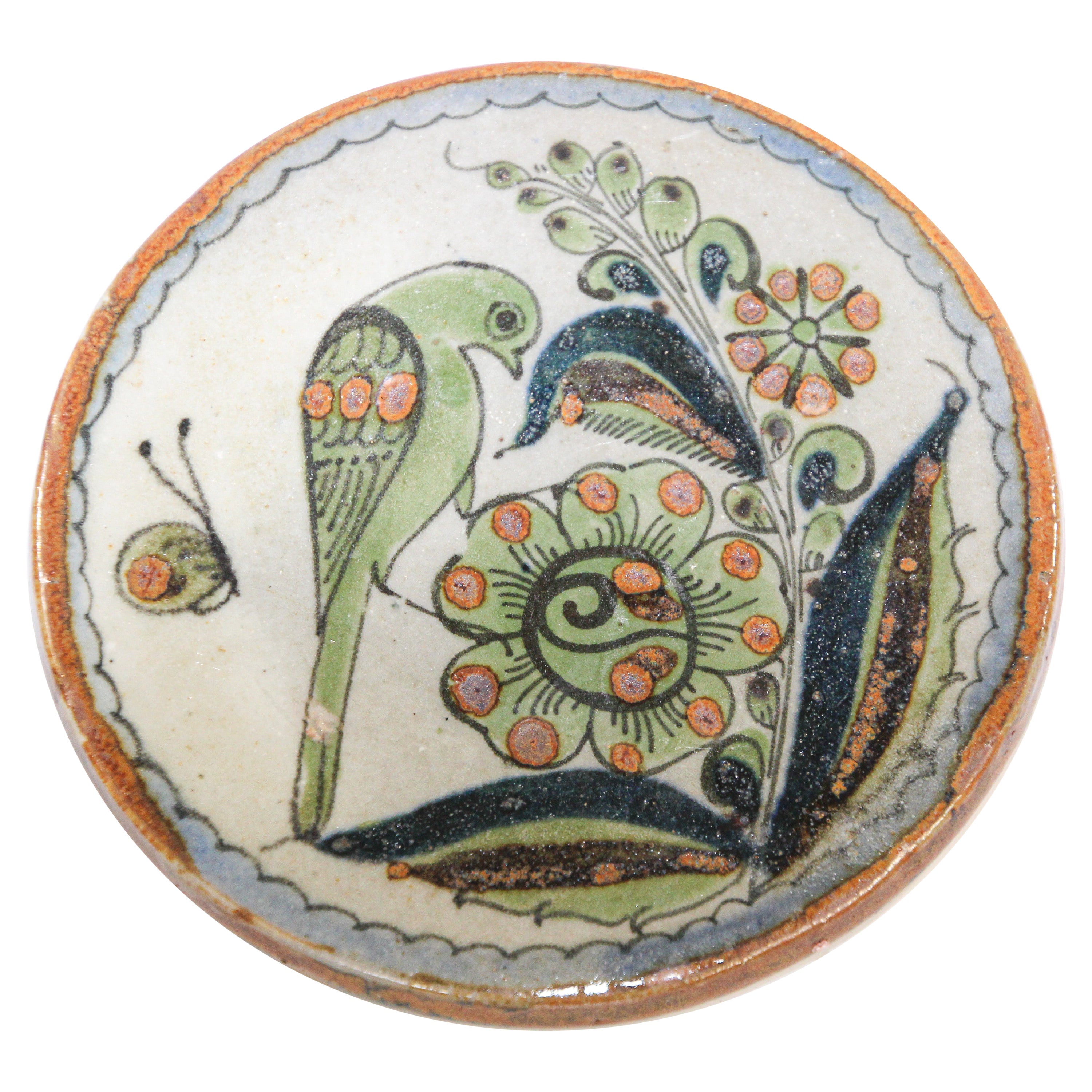 Handcrafted Ken Edwards Small Tonala Mexico Folk Art Pottery