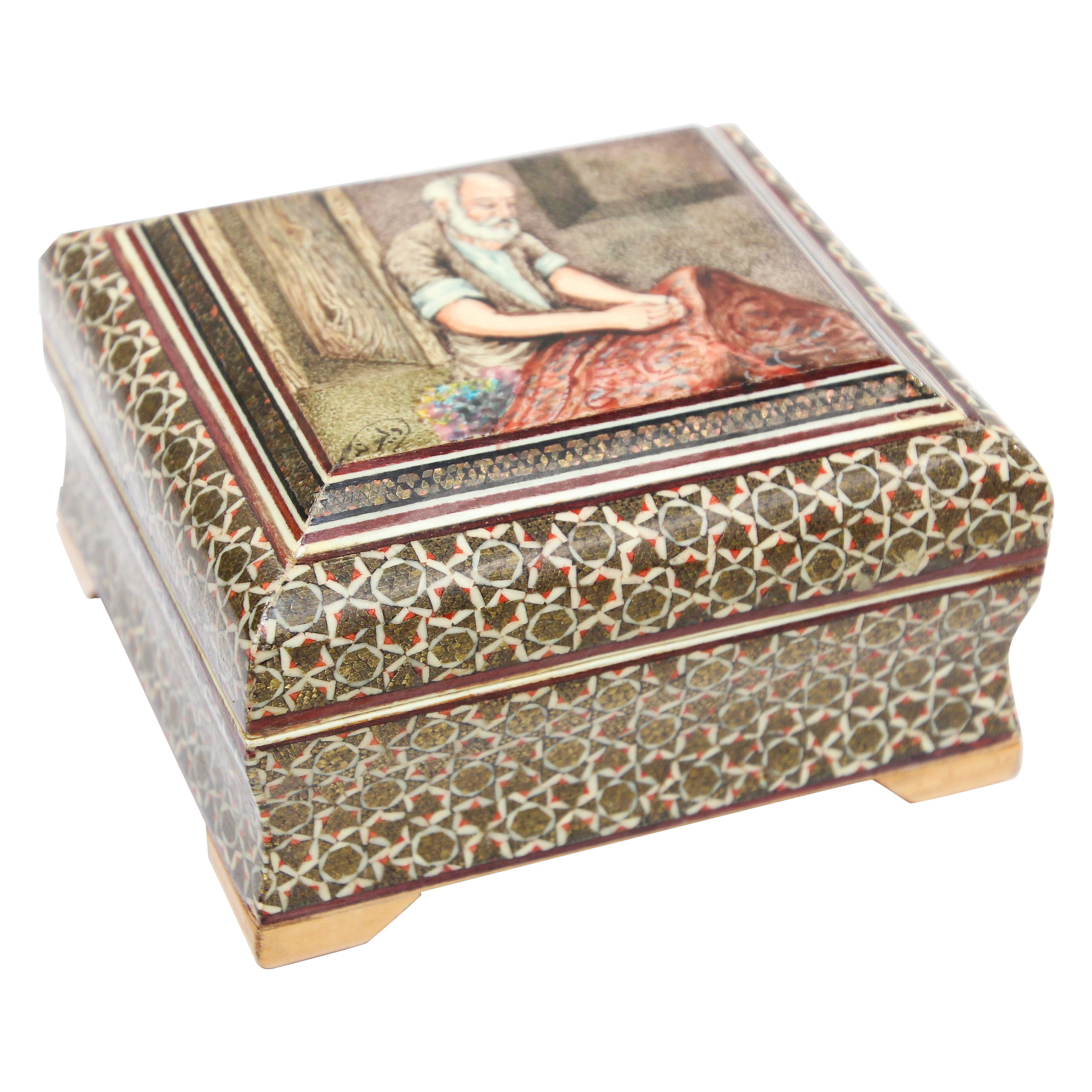 Middle Eastern Micro Mosaic Handcrafted Box