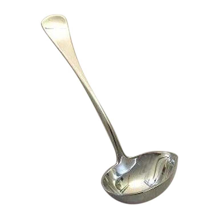 Patricia Silver W & S Sorensen Horsens Gravy Spoon For Sale