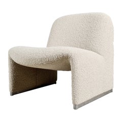 Chaise Alky en taupe bouclé de Giancarlo Piretti pour Castelli/Artifort:: 1970