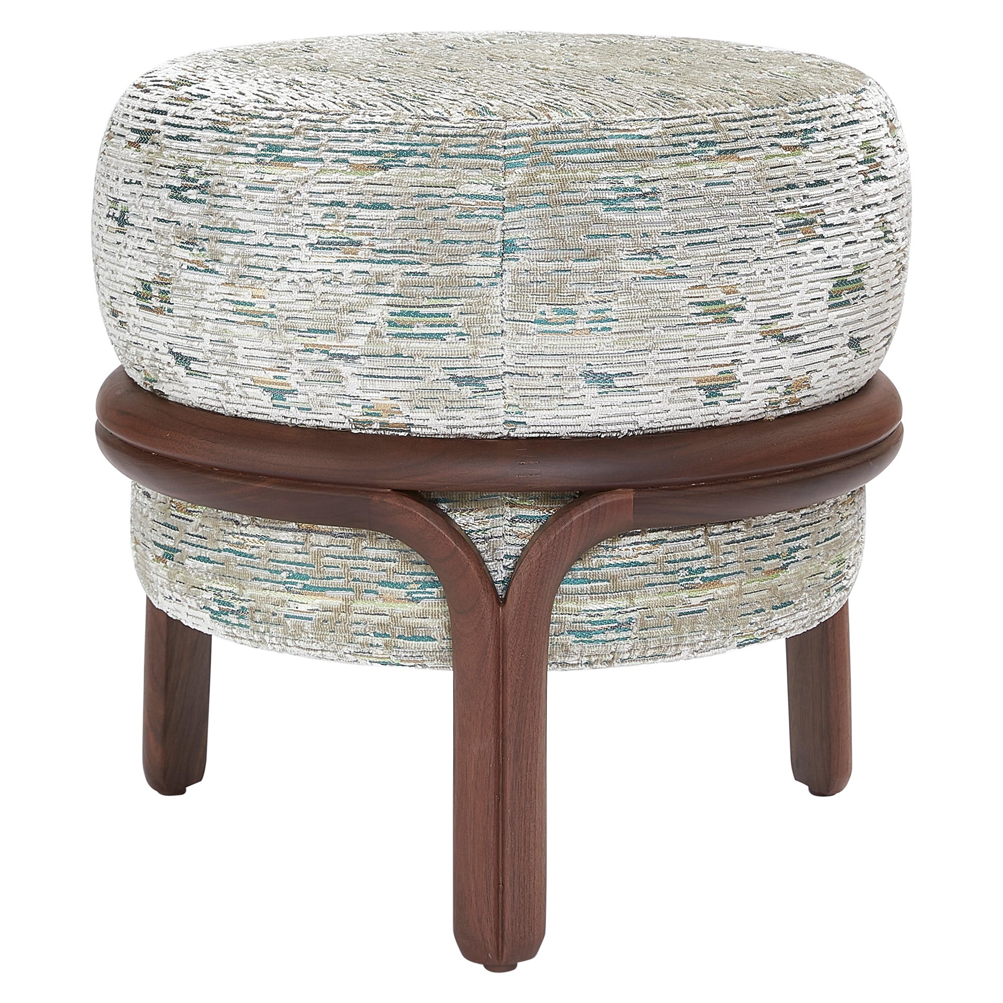 Jelly Stool in Green Fabric by Objective Collection OBJ+ For Sale at
