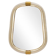 Ovaler Torchon-Spiegel von Ongaro e Fuga, Murano