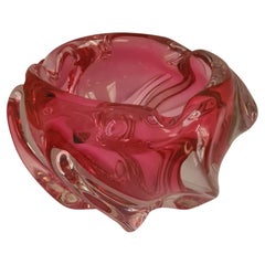 Murano Glass Sommerso Ashtray, Archimede Seguso