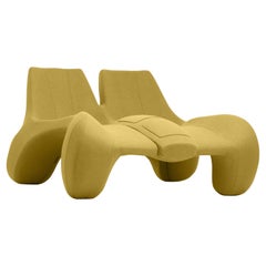 Syca Yellow Double Chaise Longue couch DC 112 wool, Colour 427 Divina Melange 3