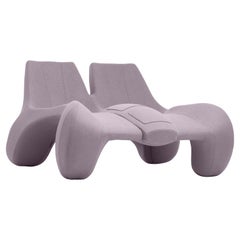 Violet Double Chaise Longue couch DC 112 wool, Colour 647 Divina Melange 3