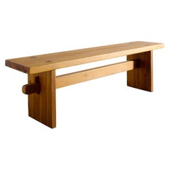 Swedish Pine Bench Produced in the 1970s