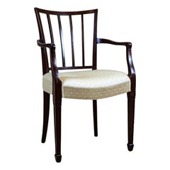 Used 20th-Century Prewar Desk Chair in Light Upholstery