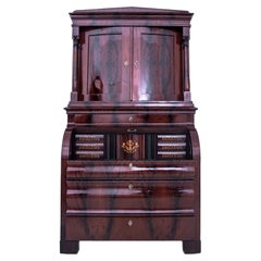 Unique Mahogany Antique Secretary Desk, Northern Europe, circa 1870