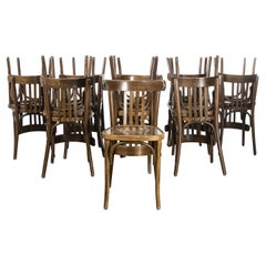 1970's French Dark Oak Bentwood Dining Chairs, Various Quantities Available