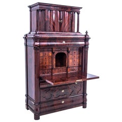 Unique Mahogany Antique Secretary Desk, Northern Europe, circa 1870