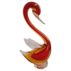 Murano Glass Sommerso Swan, Antonio Da Ros