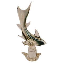 Vitange Murano Glass Sommerso Shark, Formia Vetri