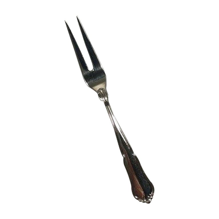 Rita Silver Meat Fork W. and S. Sørensen For Sale at 1stDibs