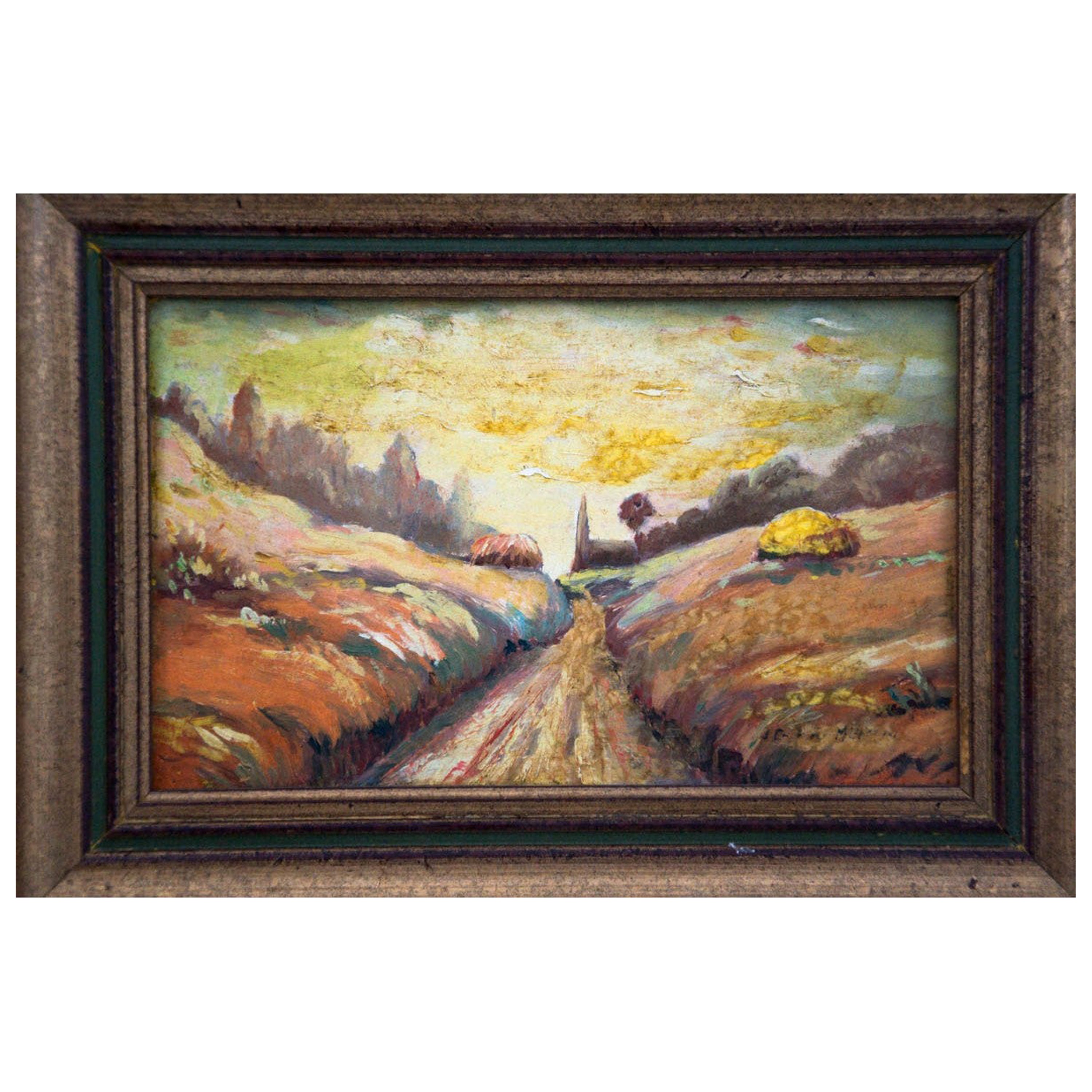 Painting "Road through the meadows"