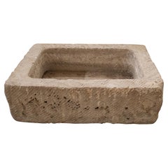 1950s Spanish Hand Carved Stone Trough