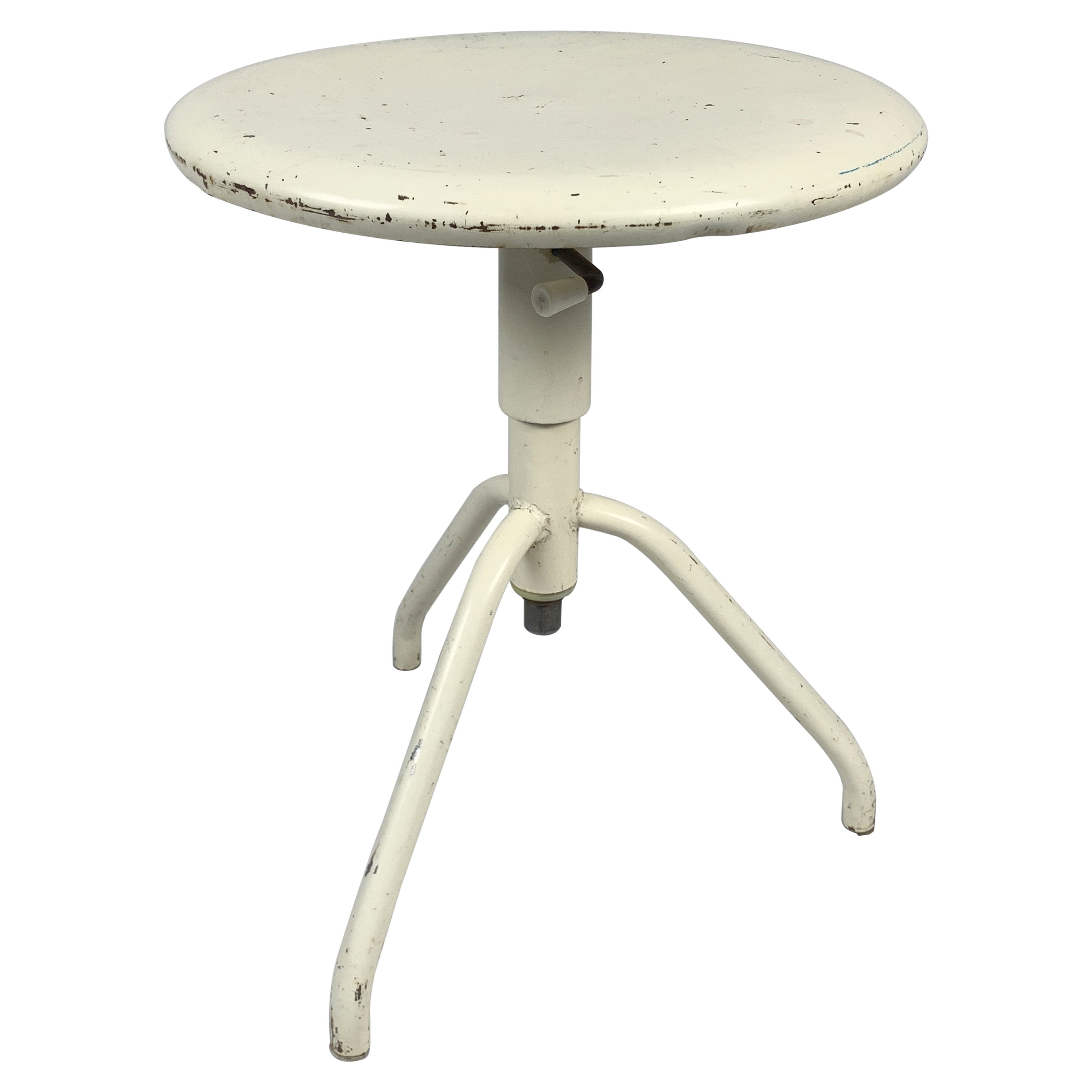 Tabouret médical réglable vintage, années 1950 en vente